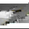 Mexen Cube obdĺžniková vaňa 170 x 80 cm s panelom a 1-krídlovou zástenou 60 cm, transparentná, zlatá - 550517080X9506000050