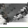 Mexen Cube obdĺžniková vaňa 170 x 80 cm s obkladom a 1-krídlovou sprchovou zástenou 60 cm, Čierny vzor - 550517080X9506007070