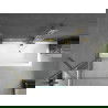 Mexen Cube obdĺžniková vaňa 170 x 80 cm s krytom a 1-krídlovým zástenou 70 cm, transparentná, zlatá - 550517080X9507000050