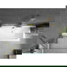 Mexen Cube obdĺžniková vaňa 170 x 80 cm s obložením a jednokrídlovým zástenou 80 cm, transparentná, zlatá - 550517080X9508000050