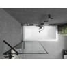 Mexen Cube obdĺžniková vaňa 170 x 80 cm s obkladom a 1-krídlovou zástenu 80 cm, čierny vzor - 550517080X9508007070