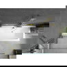 Mexen Cube obdĺžniková vaňa 170 x 80 cm s panelom a 1-krídlovou zástenou 90 cm, transparentná, zlatá - 550517080X9509000050