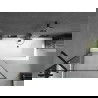 Mexen Cube obdĺžniková vaňa 170 x 80 cm s obkladom a 1-krídlovou sprchovou zástenou 90 cm, Čierny vzor - 550517080X9509007070