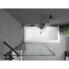 Mexen Cube obdĺžniková vaňa 170 x 80 cm s obložením a 1-krídlovou zástenou 90 cm, čierny vzor - 550517080X9509007070