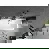 Mexen Cube obdĺžniková vaňa 170 x 80 cm s obkladom a 1-krídlovou sprchovou zástenou 100 cm, Čierny vzor - 550517080X9510007077