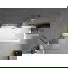 Mexen Cube obdĺžniková vaňa 180 x 80 cm s obložením a 1-krídlovým závesom 50 cm, transparentná, zlatá - 550518080X9505000050