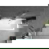 Mexen Cube obdĺžniková vaňa 180 x 80 cm s obložením a jednokrídlovým zástenou 80 cm, transparentná, chróm - 550518080X9508000001