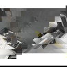 Mexen Cube obdĺžniková vaňa 180 x 80 cm s panelom a 1-krídlovou zástenou 90 cm, transparentná, zlatá - 550518080X9509000050