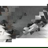 Mexen Cube obdĺžniková vaňa 180 x 80 cm s obložením a 1-krídlovými dverami 90 cm, transparentná, čierna - 550518080X9509000070