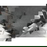 Mexen Cube obdĺžniková vaňa 180 x 80 cm s obkladom a 1-krídlovou sprchovou zástenou 90 cm, Čierny vzor - 550518080X9509007070