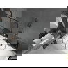 Mexen Cube obdĺžniková vaňa 180 x 80 cm s obkladom a 1-krídlovou sprchovou zástenou 90 cm, Čierny vzor - 550518080X9509007077