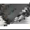 Mexen Cube obdĺžniková vaňa 170 x 80 cm s obkladom a 2-krídlovou zástenou 120 cm, Čierny vzor - 550517080X9212027077