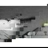 `Mexen Cube obdĺžniková vaňa 180 x 80 cm s obkladom a 2-krídlovou zástenou 120 cm, Čierny vzor - 550518080X92120027077