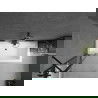Mexen Cube obdĺžniková vaňa 170 x 80 cm s obkladom a jednokrídlovou zástenou 80 cm, transparentná, čierna - 550517080X9408117000