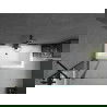 Mexen Cube obdĺžniková vaňa 170 x 80 cm s krytom a 1-krídlovým zástenou 100 cm, transparentná, čierna - 550517080X9410117000