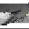 Mexen Cube obdĺžniková vaňa 170 x 80 cm s obkladom a 1-krídlovou sprchovou zástenou 100 cm, Čierny vzor - 550517080X9410117077