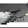 Mexen Cube obdĺžniková vaňa 170 x 80 cm s obložením a 1-krídlovým závesom 120 cm, transparentná, čierna - 550517080X9412117000