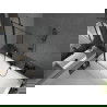 Mexen Cube obdĺžniková vaňa 180 x 80 cm s obkladom a 1-krídlovou sprchovou zástenou 80 cm, Čierny vzor - 550518080X9408117070