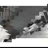 Mexen Cubik obdĺžniková vaňa 150 x 70 cm s obkladom a 1-krídlovou sprchovou zástenou 50 cm, Čierny vzor - 550315070X9505007077