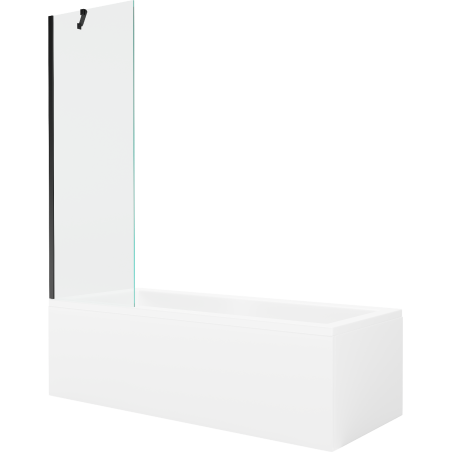 Mexen Cubik obdĺžniková vaňa 150 x 70 cm s obložením a 1-krídlovými dvierkami 60 cm, transparentná, čierna - 550315070X95060000?