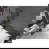 Mexen Cubik obdĺžniková vaňa 150 x 70 cm s obkladom a 1-krídlovou sprchovou zástenou 60 cm, Čierny vzor - 550315070X9506007070
