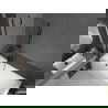 Mexen Cubik obdĺžniková vaňa 150 x 70 cm s krytom a 1-krídlovým zástenom 70 cm, transparentná, čierna - 550315070X9507000070