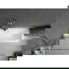Mexen Cubik obdĺžniková vaňa 150 x 70 cm s krytom a jednokrídlovou zástenu 90 cm, transparentná, zlatá - 550315070X9509000050
