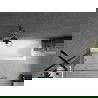 Mexen Cubik obdĺžniková vaňa 150 x 70 cm s panelom a jednokrídlovou zástenou 90 cm, priehľadná, čierna - 550315070X9509000070