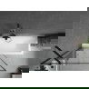 Mexen Cubik obdĺžniková vaňa 150 x 70 cm s obkladom a 1-krídlovou sprchovou zástenou 90 cm, Čierny vzor - 550315070X9509007070