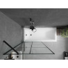 Mexen Cubik obdĺžniková vaňa 150 x 70 cm s krytom a 1-krídlovou zástenou 90 cm, čierny vzor - 550315070X9509007077