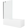 Mexen Cubik obdĺžniková vaňa 150 x 70 cm s krytom a jedným krídlovým paravánom 100 cm, transparentná, čierna - 550315070X951000?