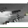 Mexen Cubik obdĺžniková vaňa 150 x 70 cm s krytom a jednokrídlovou zástenou 100 cm, transparentná, čierna - 550315070X9510000070