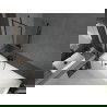 Mexen Cubik obdĺžniková vaňa 160 x 70 cm s obkladom a 1-krídlovou sprchovou zástenou 50 cm, Čierny vzor - 550316070X9505007070