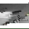 Mexen Cubik obdĺžniková vaňa 160 x 70 cm s obkladom a 1-krídlovou sprchovou zástenou 60 cm, Čierny vzor - 550316070X9506007070