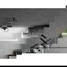 Mexen Cubik obdĺžniková vaňa 160 x 70 cm s obkladom a 1-krídlovou sprchovou zástenou 70 cm, Čierny vzor - 550316070X9507007070