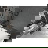 Mexen Cubik obdĺžniková vaňa 160 x 70 cm s obkladom a 1-krídlovou sprchovou zástenou 80 cm, Čierny vzor - 550316070X9508007077