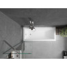 Mexen Cubik obdĺžniková vaňa 170 x 70 cm s krytom a 1-krídlovou zástavou 50 cm, transparentná, chróm