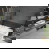 Mexen Cubik obdĺžniková vaňa 170 x 70 cm s obkladom a 1-krídlovou sprchovou zástenou 50 cm, Čierny vzor - 550317070X9505007077