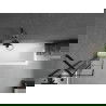 Mexen Cubik obdĺžniková vaňa 170 x 70 cm s obkladom a 1-krídlovou sprchovou zástenou 50 cm, Čierny vzor - 550317070X9505007077
