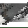 Mexen Cubik obdĺžniková vaňa 170 x 70 cm s obložením a 1-krídlovou zástennou 70 cm, čierny vzor - 550317070X9507007070