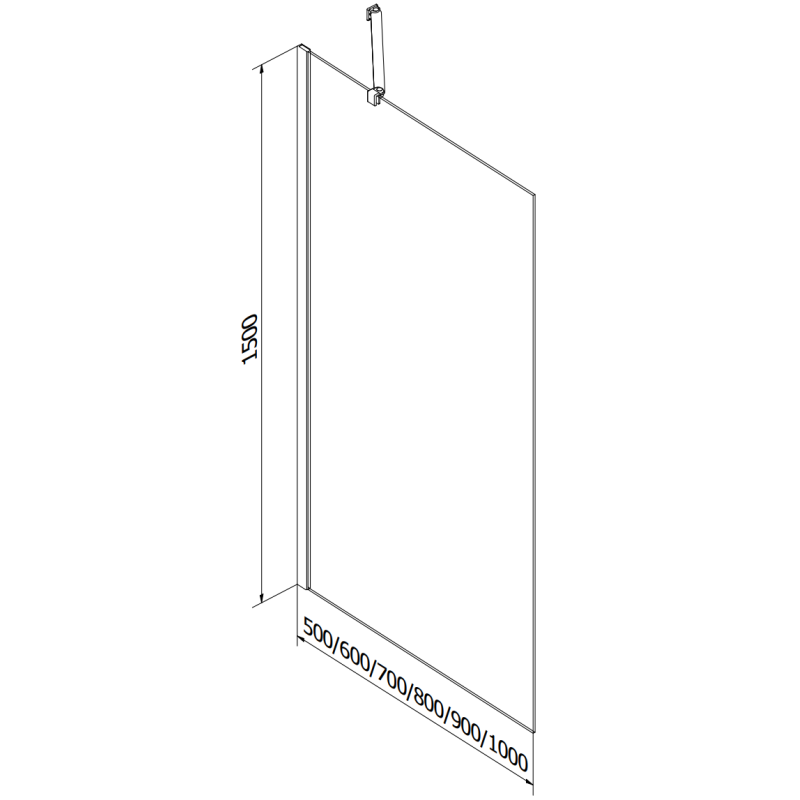 Mexen Cubik obdĺžniková vaňa 170 x 70 cm s obložením a 1-krídlovou zástenou 80 cm, transparentná, čierna