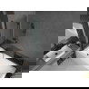 Mexen Cubik obdĺžniková vaňa 150 x 70 cm s obkladom a 2-krídlovou zástenou 100 cm, Transparentné, Čierna - 550315070X9210027000