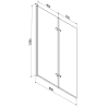 Mexen Cubik obdĺžniková vaňa 160 x 70 cm s obkladom a 2-krídlovou zástenou 80 cm, Čierny vzor - 550316070X9208027077