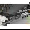 Mexen Cubik obdĺžniková vaňa 160 x 70 cm s obkladom a 2-krídlovou zástenou 120 cm, Čierny vzor - 550316070X9212027077