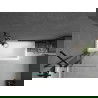 Mexen Cubik obdĺžniková vaňa 150 x 70 cm s krytom a 1-krídlovým zástenom 80 cm, transparentný, čierny - 550315070X9408117000