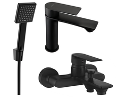 Mexen Royo R45 súprava na vaňu, čierna - 72203R45-70