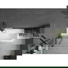 Mexen Cubik obdĺžniková vaňa 150 x 70 cm s obkladom a 1-krídlovým zástenom 100 cm, transparentná, čierna - 550315070X9410117000