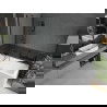 Mexen Cubik obdĺžniková vaňa 150 x 70 cm s krytom a 1-krídlovou zástenou 120 cm, transparentná, čierna - 550315070X9412117000