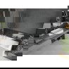 Mexen Cubik obdĺžniková vaňa 160 x 70 cm s krytom a 1-krídlovou zástenou 100 cm, priehľadná, chróm - 550316070X9410110100