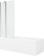 Mexen Cubik obdĺžniková vaňa 170 x 70 cm s obkladom a 1-krídlovou zástenu 80 cm, transparentná, chróm - 550317070X9408110100